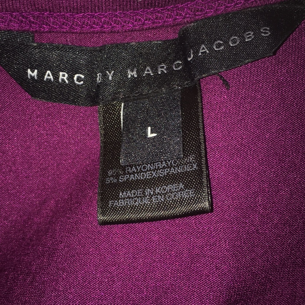 Marc By Marc Jacobs Plum Ruffle Button Dress Nwot - image 7